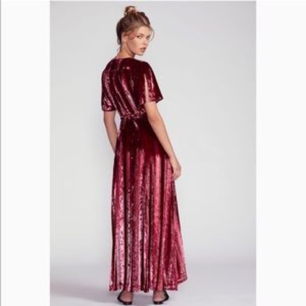 💗 Free People Kara Velvet Wrap Dress 💗 - Picture 3 of 6